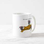 Cartoon Kat en Dancing Mice Koffie Mok (Voorkant rechts)