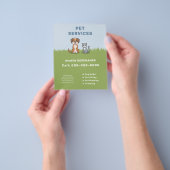 Cartoon Kat & Hond - Pet Services Flyer (Hand)