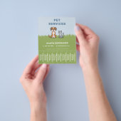 Cartoon Kat & Hond - Pet Tear Off Strips Flyer (Hand)