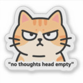 Cartoon Kat Meme Sticker (Voorkant)