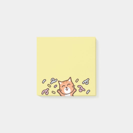 Cartoon kat memo post-it® notes (Voorkant)