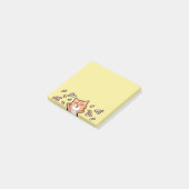 Cartoon kat memo post-it® notes (Schuin)