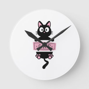 Cartoon kat ontwerp klok 