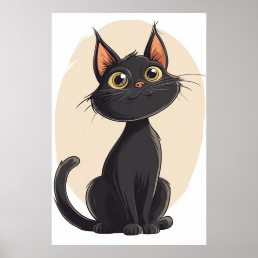 Cartoon Kat Poster (Voorkant)