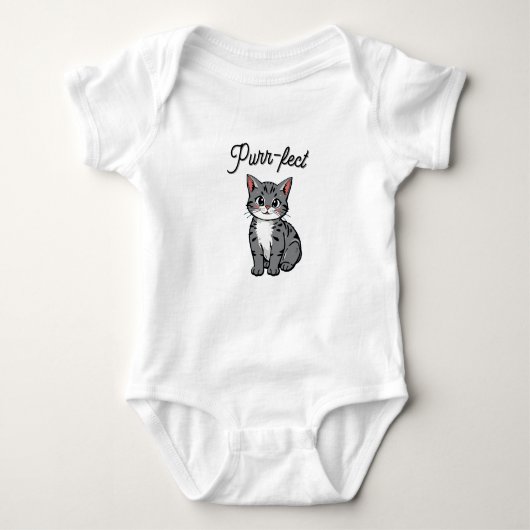 Cartoon Kat Purr-fect Romper (Voorkant)