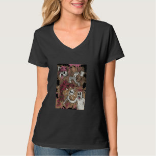 Cartoon Kat Roze Vliegende Schotel Roswell Area 51 T-shirt