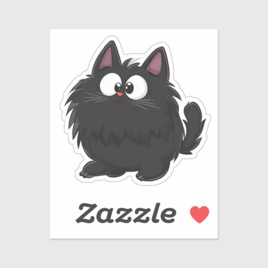 Cartoon kat sticker (Vel)