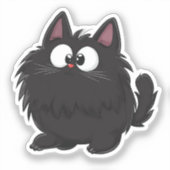 Cartoon kat sticker (Voorkant)