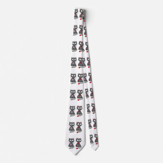 Cartoon katten, engel en demonen - Kies achterkleu Stropdas