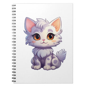 Cartoon kattenillustratie notitieboek