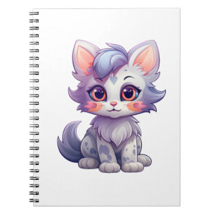 Cartoon kattenillustratie notitieboek