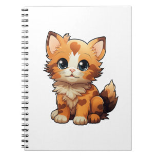 Cartoon kattenillustratie notitieboek