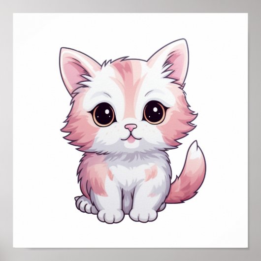 Cartoon kattenillustratie poster (Voorkant)
