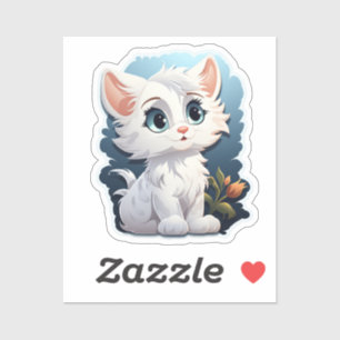 Cartoon kattenillustratie sticker