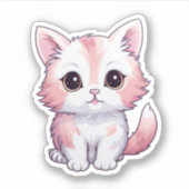 Cartoon kattenillustratie sticker (Voorkant)