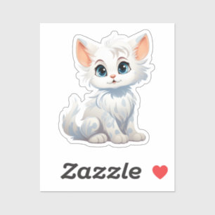 Cartoon kattenillustratie sticker