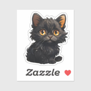 Cartoon kattenillustratie sticker