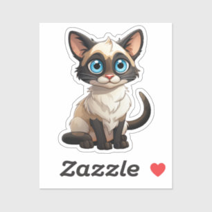 Cartoon kattenillustratie sticker