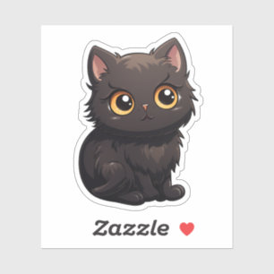 Cartoon kattenillustratie sticker