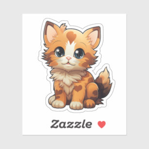 Cartoon kattenillustratie sticker