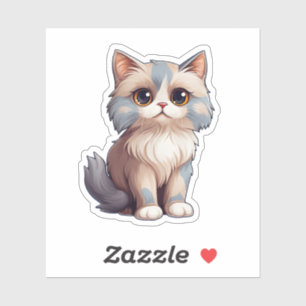 Cartoon kattenillustratie sticker