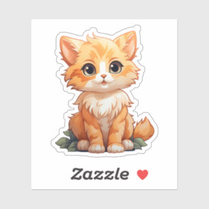 Cartoon kattenillustratie sticker