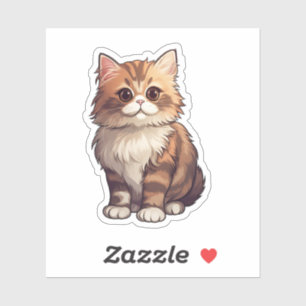 Cartoon kattenillustratie sticker