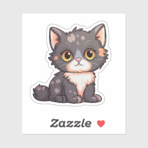 Cartoon kattenillustratie sticker