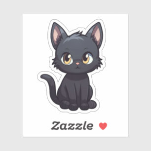 Cartoon kattenillustratie sticker