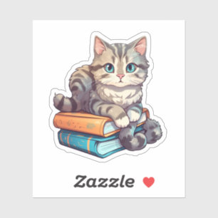 Cartoon kattenillustratie sticker