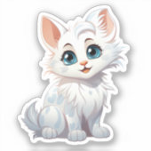 Cartoon kattenillustratie sticker (Voorkant)