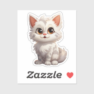Cartoon kattenillustratie sticker
