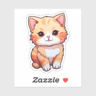Cartoon kattenillustratie sticker