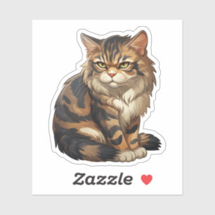 Cartoon kattenillustratie sticker