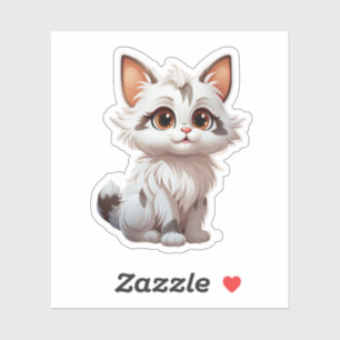 Cartoon kattenillustratie sticker