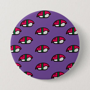 Cartoon Kawaii Sushi, Button visrijst en zeewier