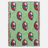 Cartoon Kawaii Sushi, Visrijst en zeewier Bl. Deken (Voorkant Verticaal)