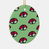 Cartoon Kawaii Sushi, visrijst en zeewier keramiek Keramisch Ornament (Rechts)