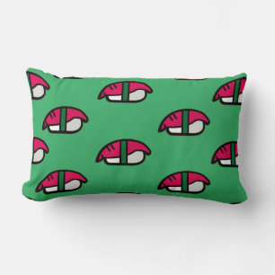 Cartoon Kawaii Sushi, visrijst en zeewier Kussen
