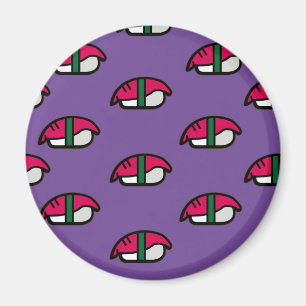 Cartoon Kawaii Sushi, visrijst en zeewier Magnet Magneet