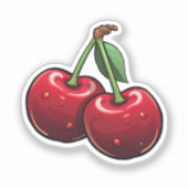 Cartoon kers sticker (Voorkant)