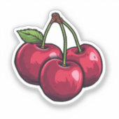 Cartoon kers sticker (Voorkant)