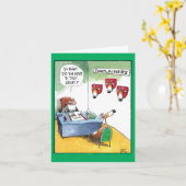 Cartoon Kerst Kaarten - Klaagster Rendieren (Gele Bloem)