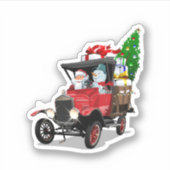 Cartoon kerst sticker (Voorkant)