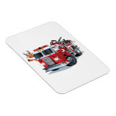 Cartoon kerstakelwagen magneet (Rechterzijde)