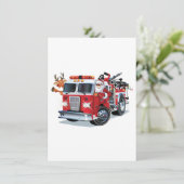 Cartoon Kerstbrandweerwagen (Staand voorkant)