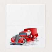 Cartoon kerstkaart kaart (Buitenkant ongevouwen)