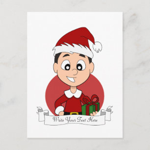 Cartoon kerstman feestdagenkaart
