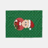 Cartoon kerstman fleece deken (Voorkant (Horizontaal))