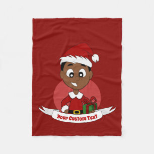 Cartoon kerstman fleece deken
